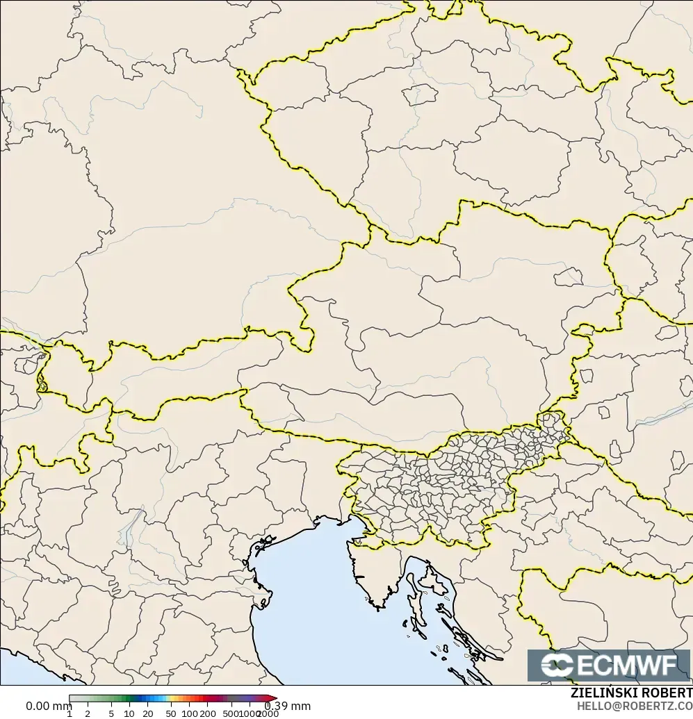 ECMWF IFS 0.25° загвар - Австри, Хур Тунадас Хуримтлал