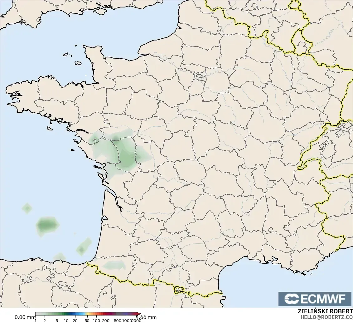 ECMWF IFS 0.25° загвар - Франц, Хур Тунадас Хуримтлал