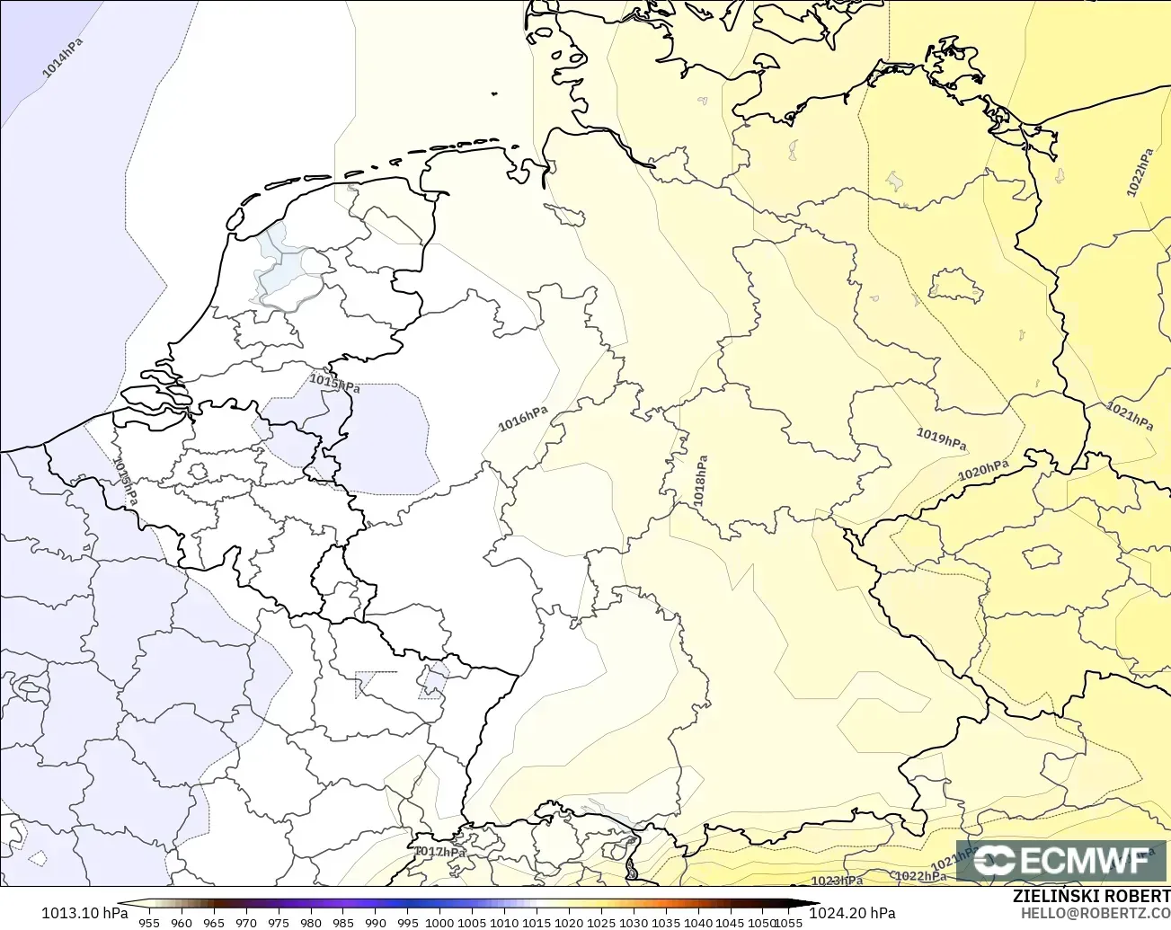 ECMWF IFS 0.25° загвар - Герман, Даралт
