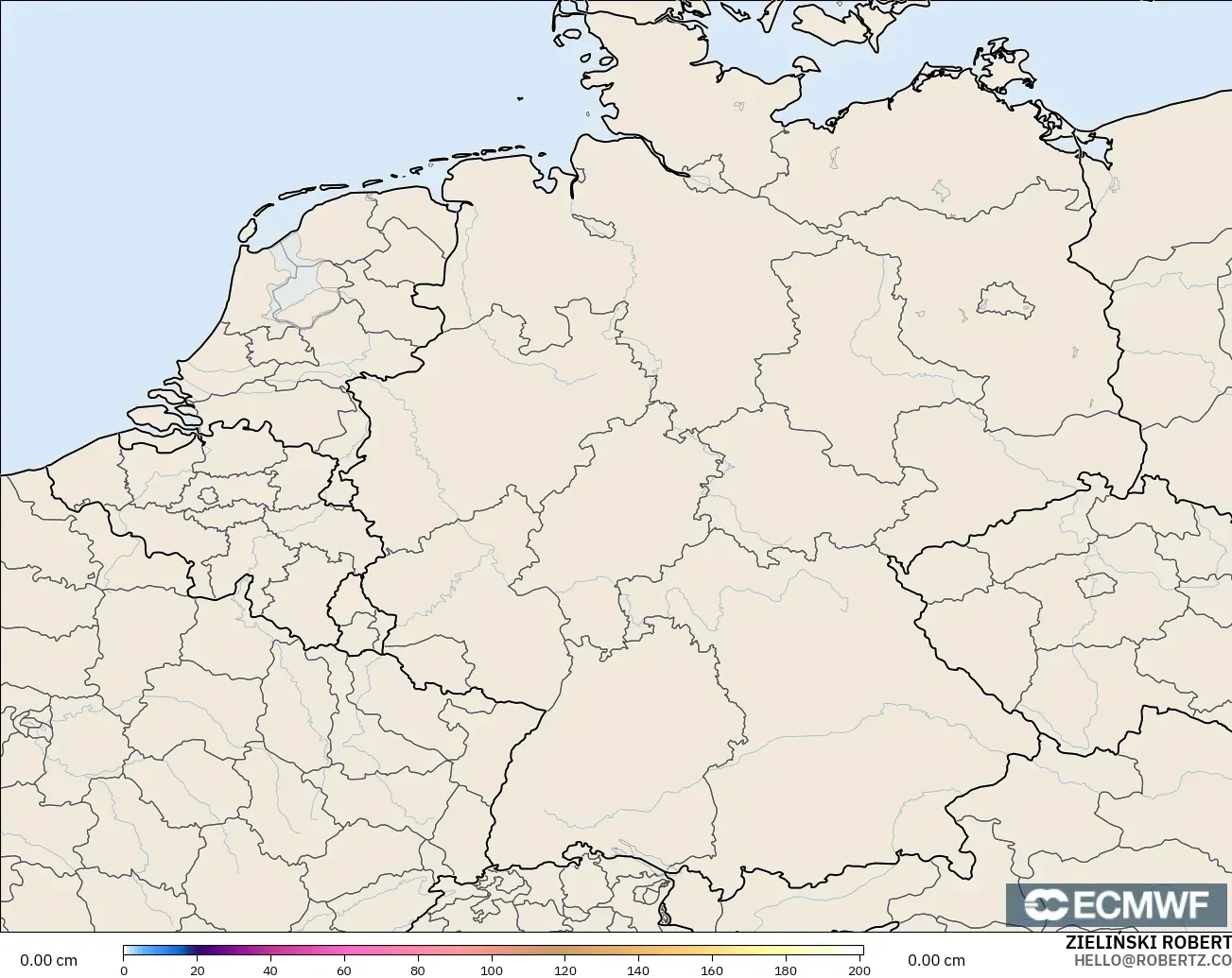 ECMWF IFS 0.25° загвар - Герман, Цасны Зузаан