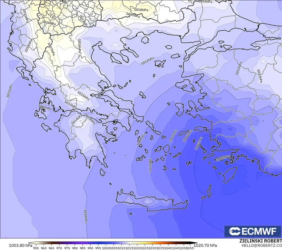 ECMWF IFS 0.25° загвар - Грек, Даралт