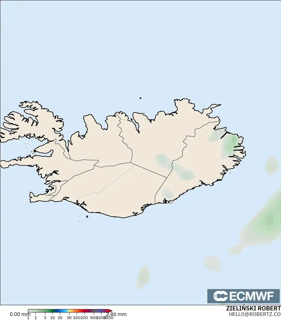 ECMWF IFS 0.25° загвар - Исланд, Хур Тунадас Хуримтлал