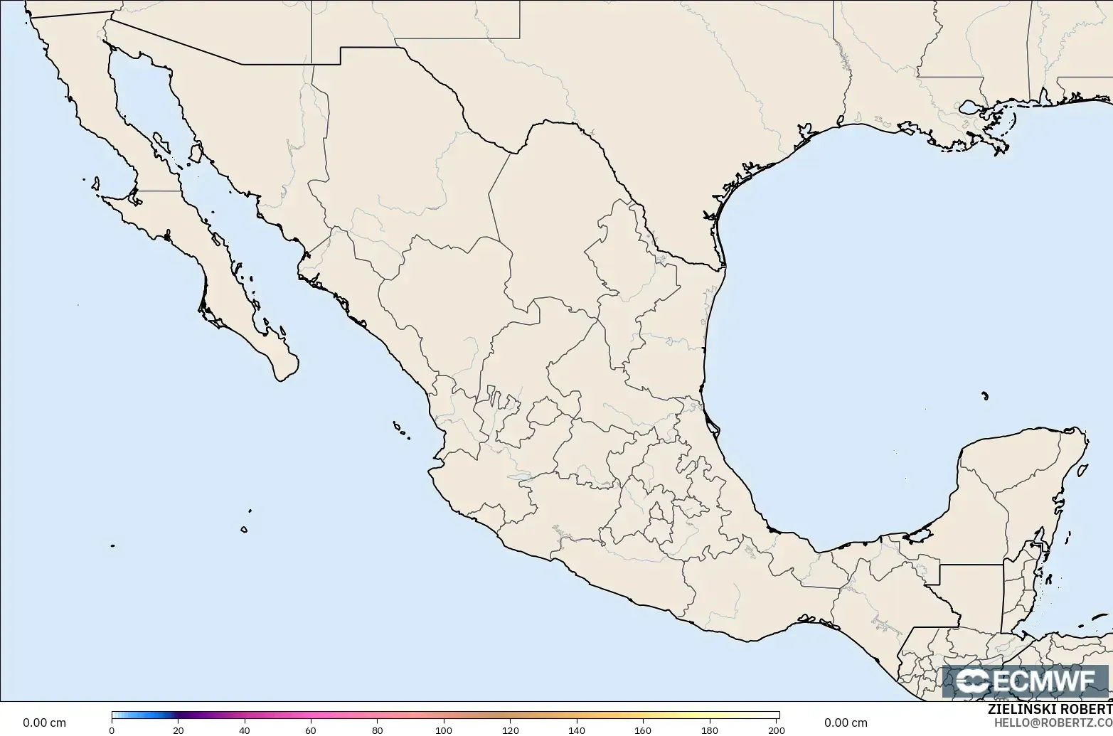 ECMWF IFS 0.25° загвар - Мексик, Цасны Зузаан
