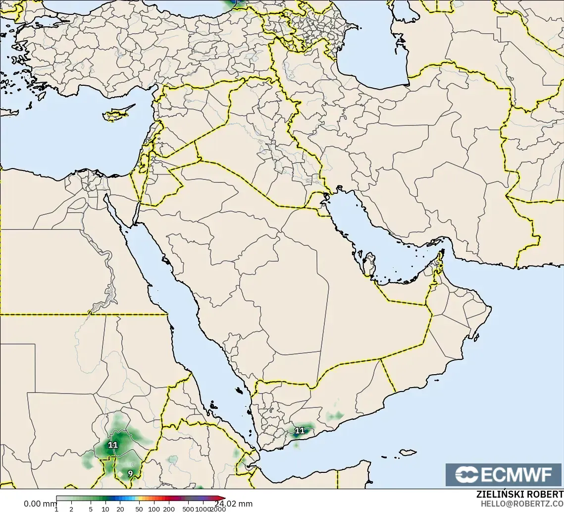 ECMWF IFS 0.25° загвар - Ойрх Дорнод, Хур Тунадас Хуримтлал