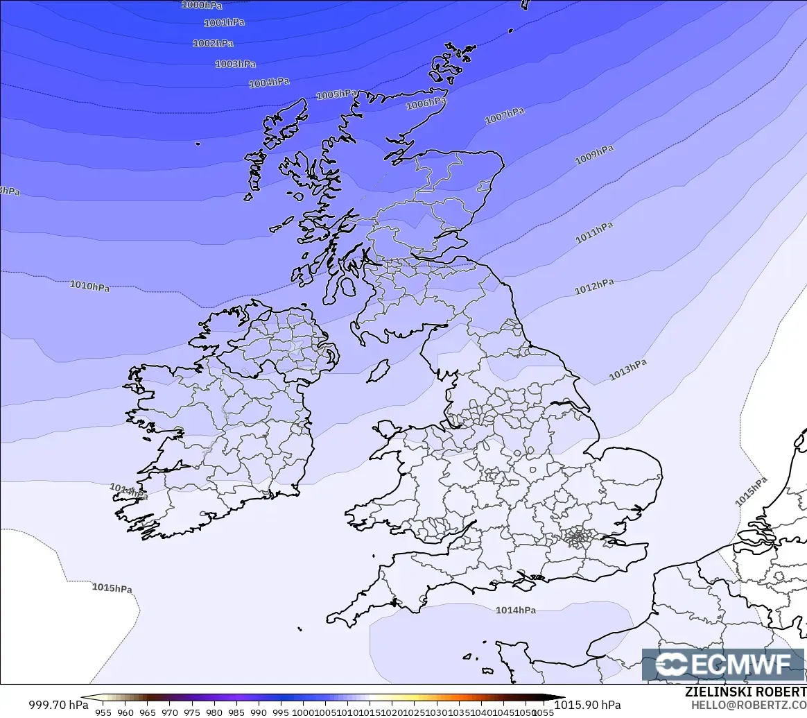 ECMWF IFS 0.25° загвар - Их Британи, Даралт