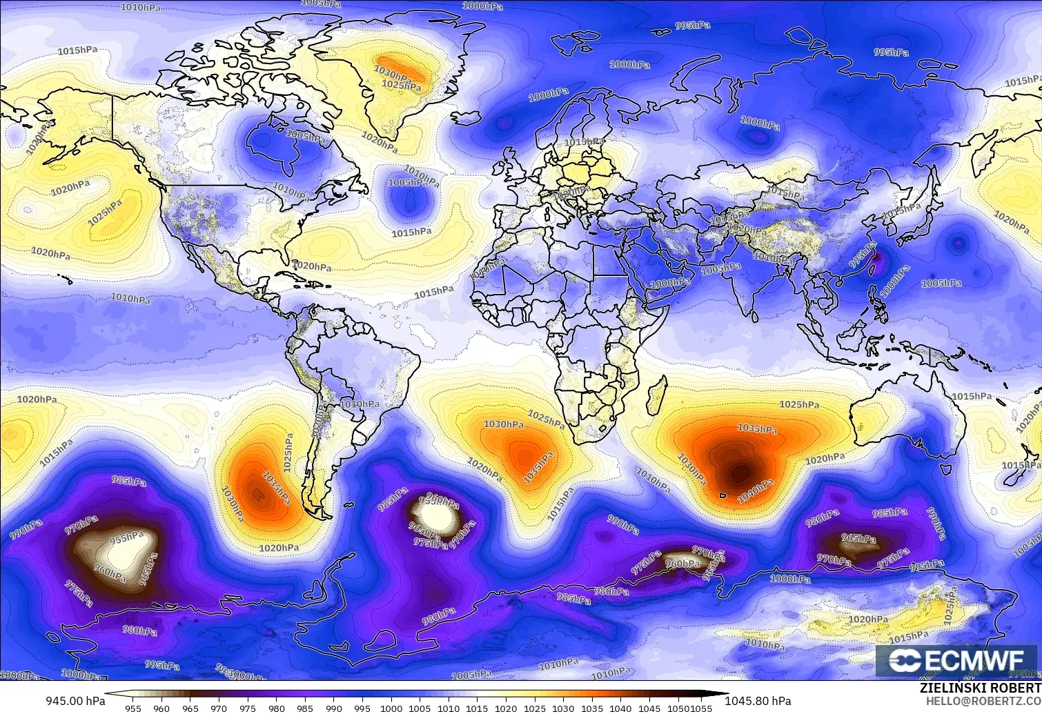 ECMWF IFS 0.25° загвар - Дэлхий, Даралт