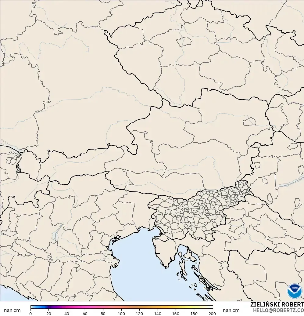 GFS загвар - Австри, Цасны Зузаан