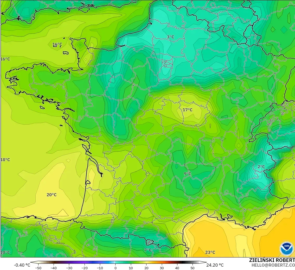 GFS загвар - Франц, Цэгийн Чийг 2 м