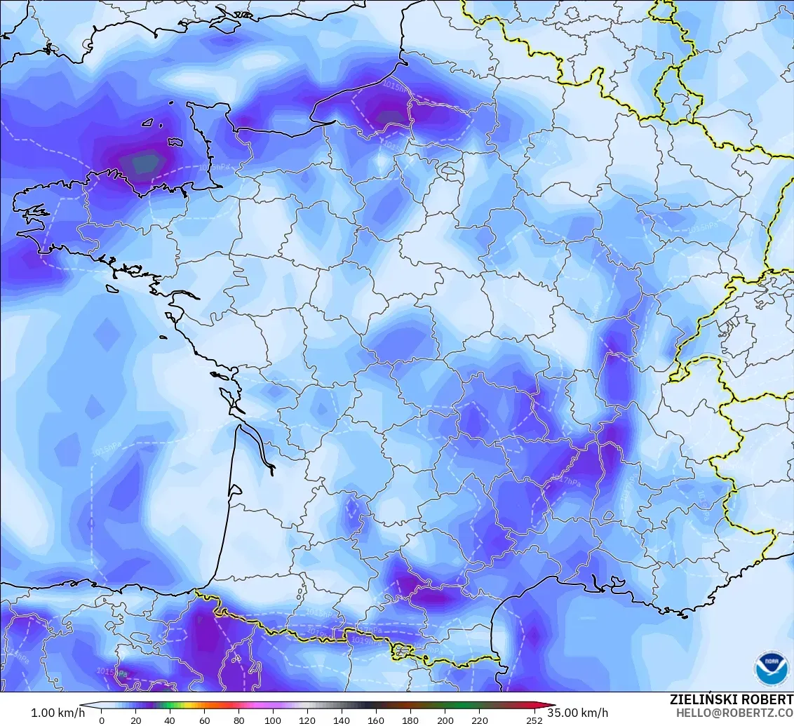 GFS загвар - Франц, Салхины Ширүүн Нөлөөлөл