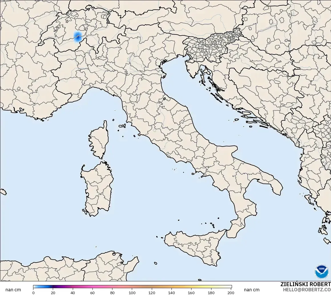 GFS загвар - Итали, Цасны Зузаан