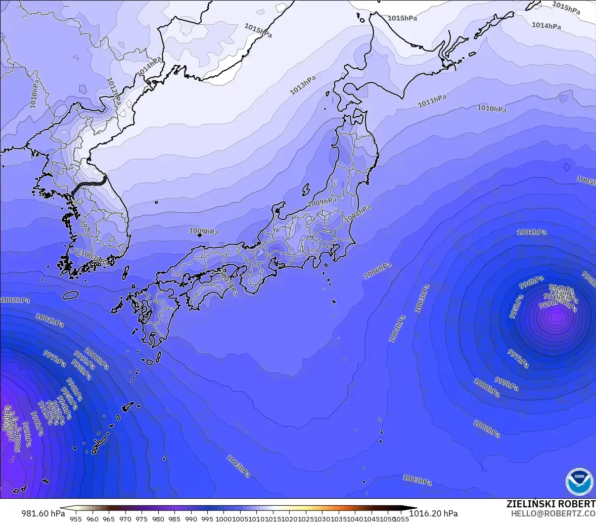 GFS загвар - Япон, Даралт
