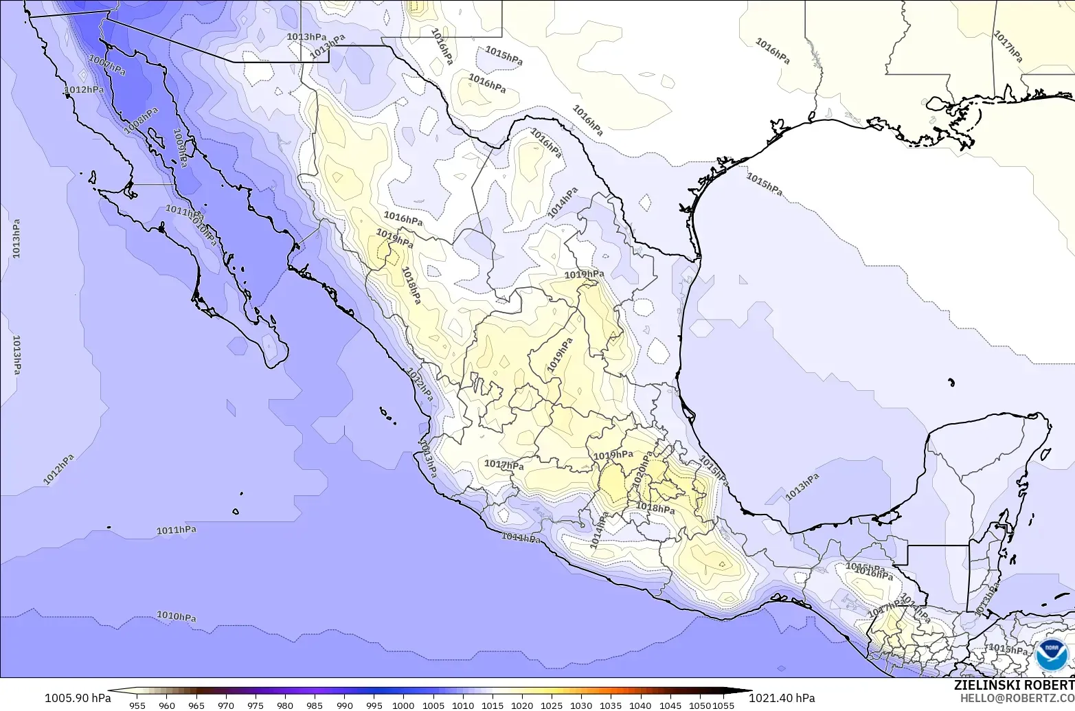 GFS загвар - Мексик, Даралт