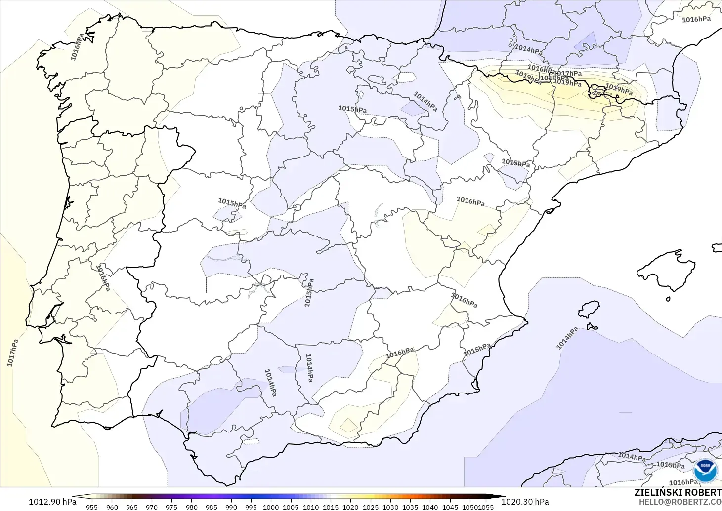 GFS загвар - Испани, Даралт