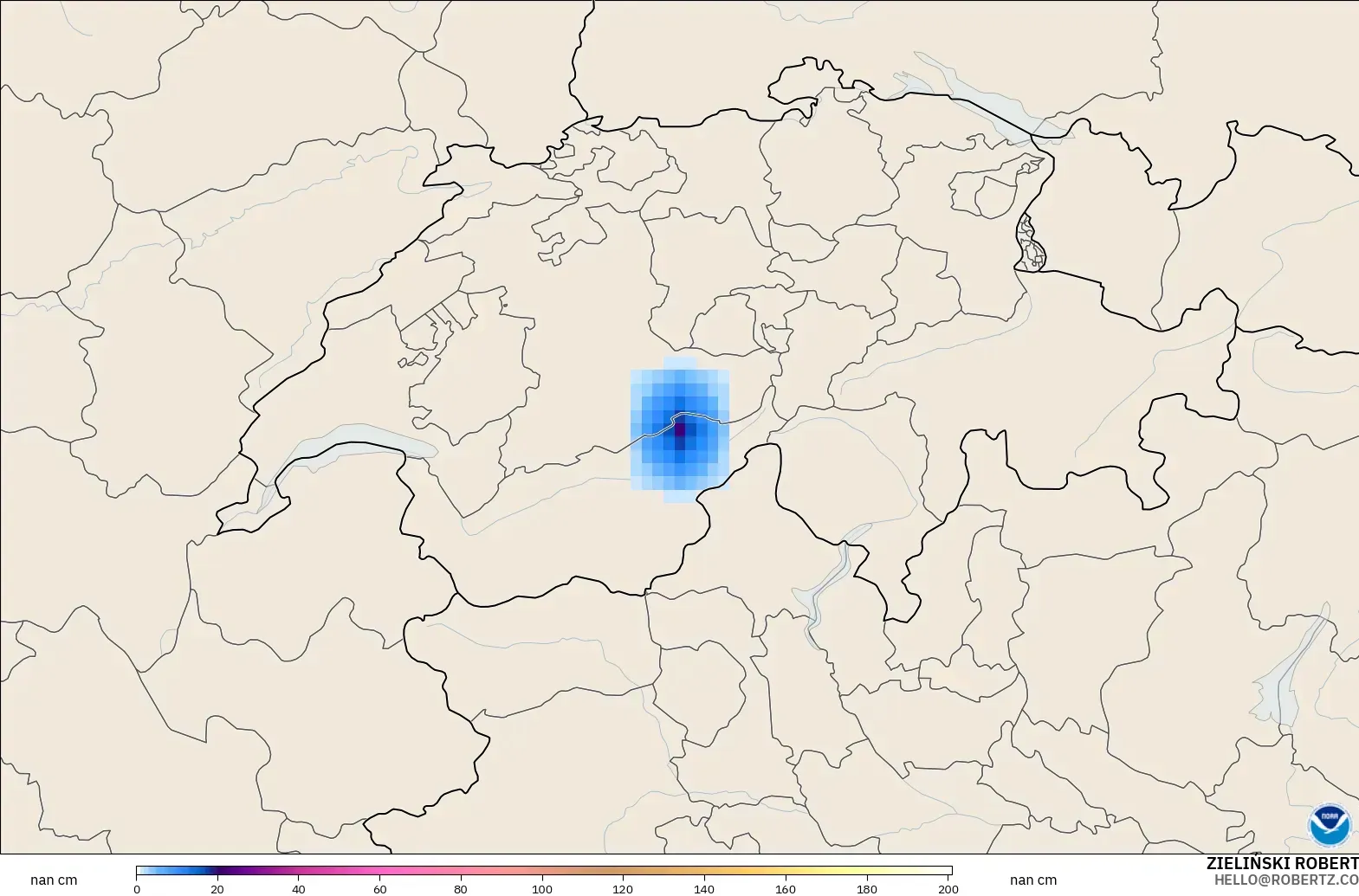 GFS загвар - Швейцар, Цасны Зузаан